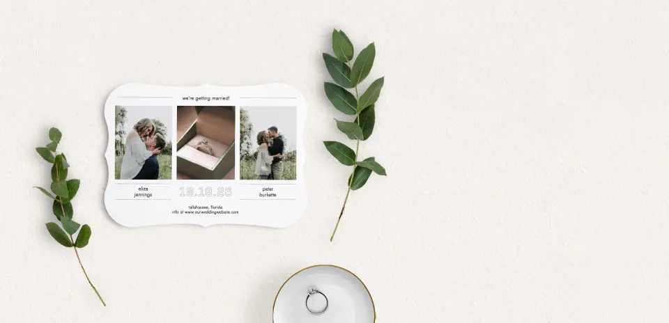Save the Date Card with Optional Guest Addressing Service