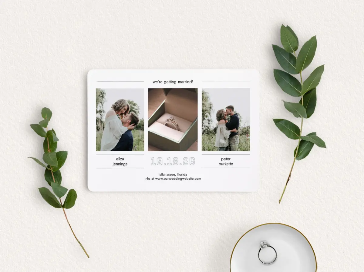 Save the Date Card with Optional Guest Addressing Service