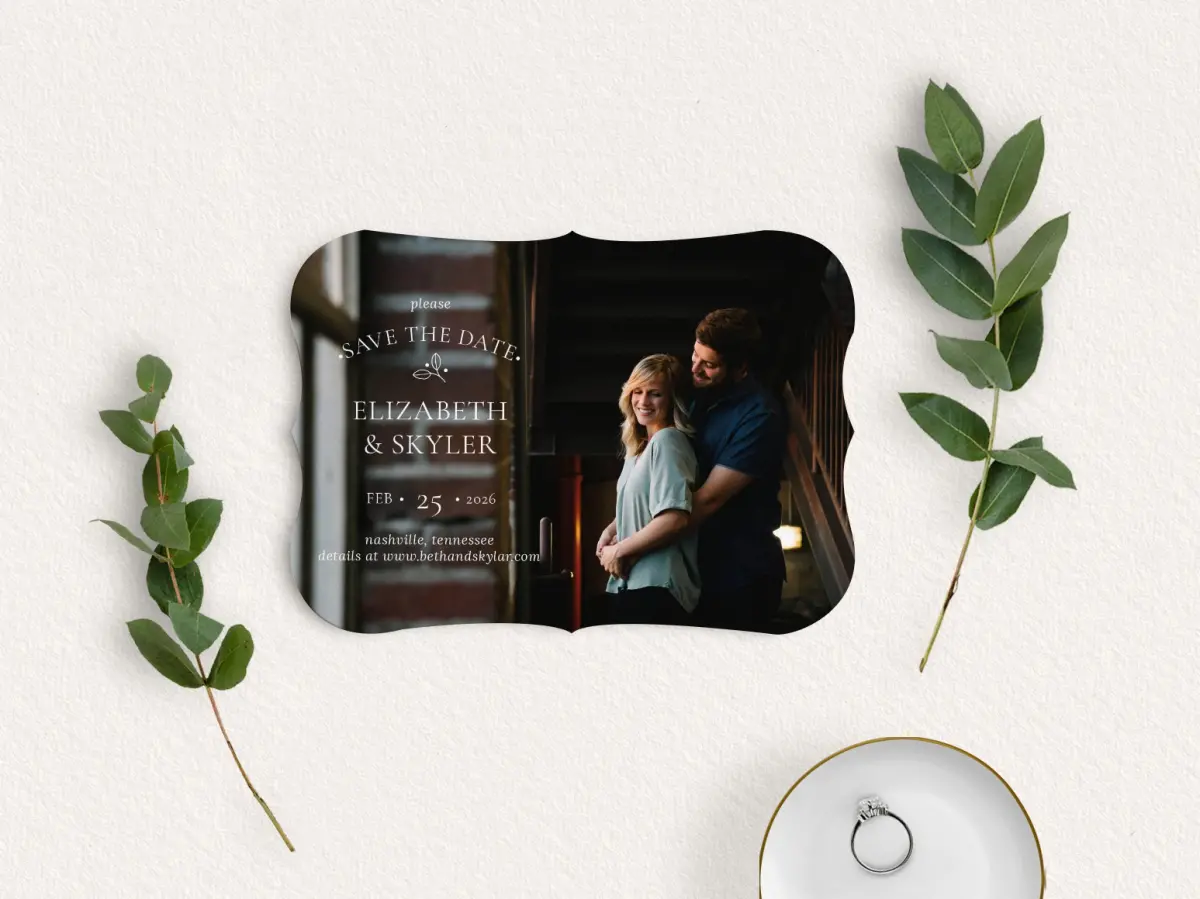Save the Date Card with Optional Guest Addressing Service