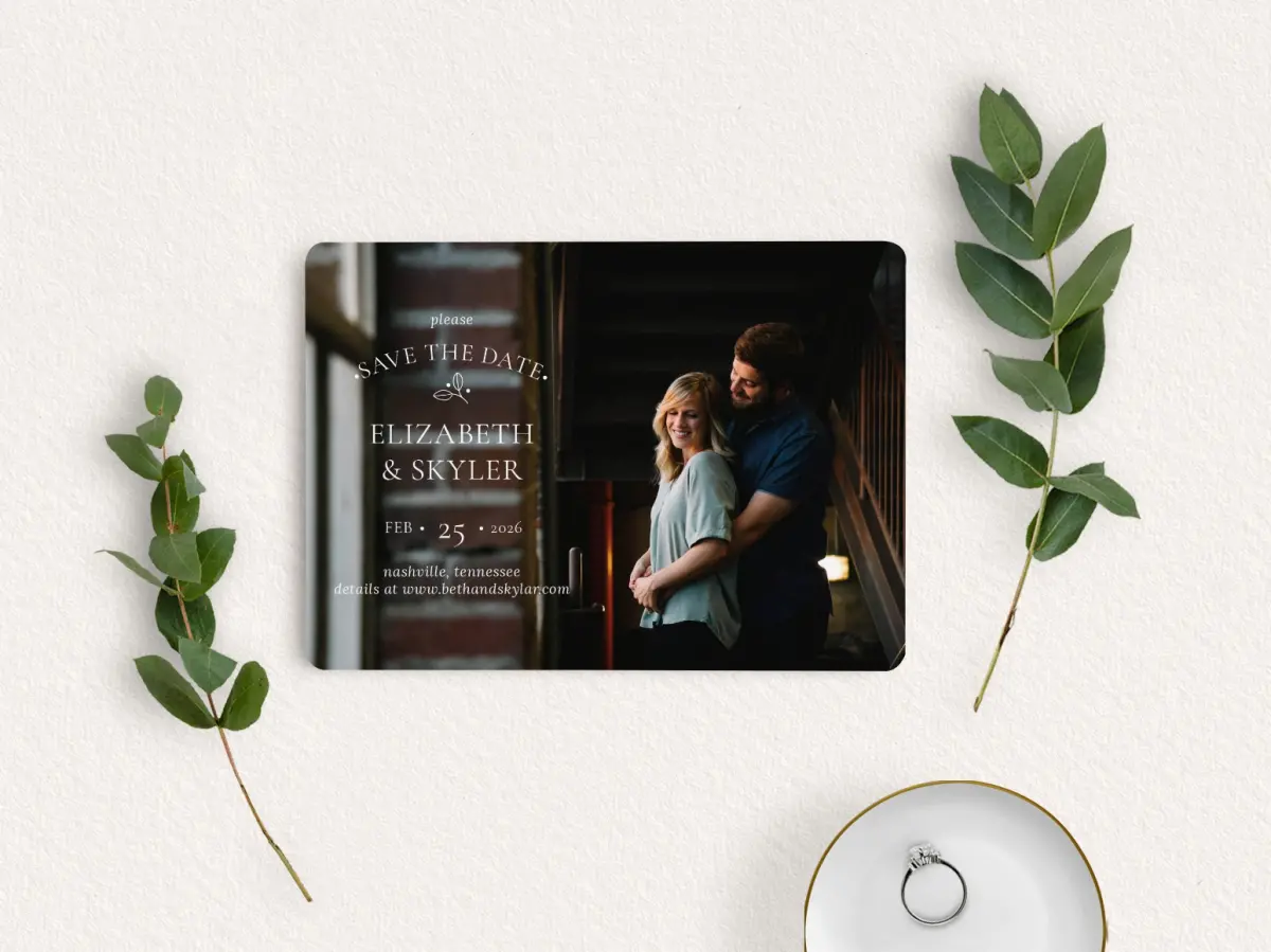 Save the Date Card with Optional Guest Addressing Service