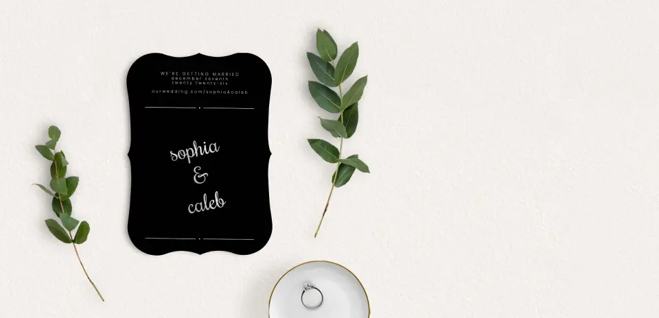 Save the Date Card with Optional Guest Addressing Service