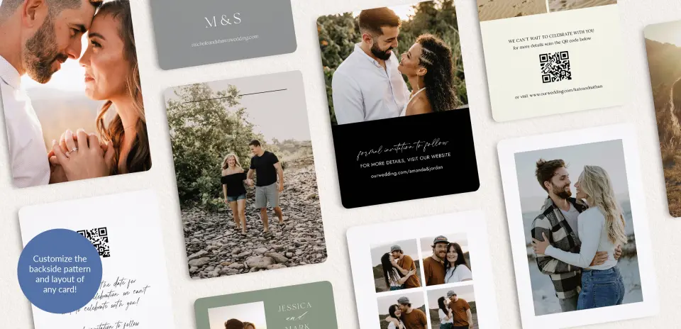 Back of Save the Date Card