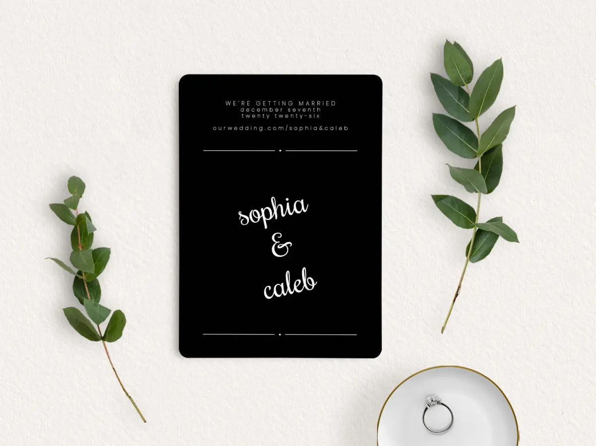 Save the Date Card with Optional Guest Addressing Service