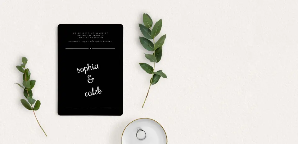 Save the Date Card with Optional Guest Addressing Service