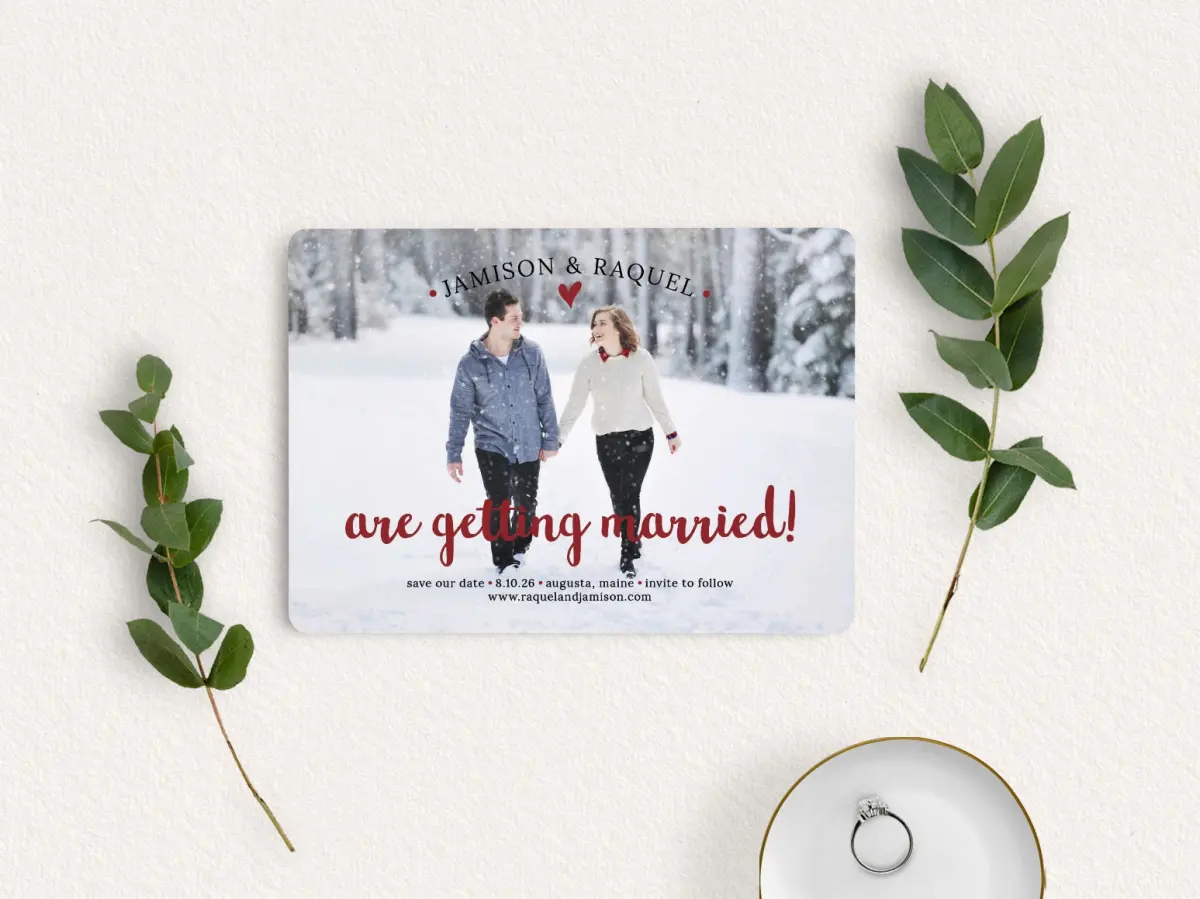 Save the Date Card with Optional Guest Addressing Service