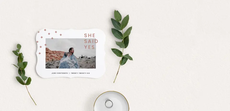 Save the Date Card with Optional Guest Addressing Service