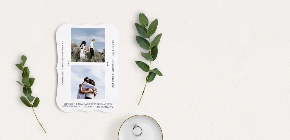 Save the Date Card with Optional Guest Addressing Service