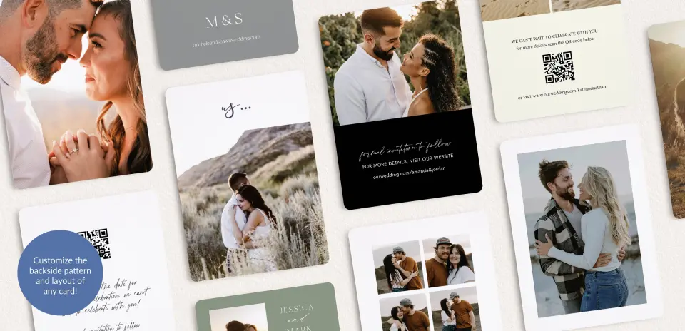 Back of Save the Date Card