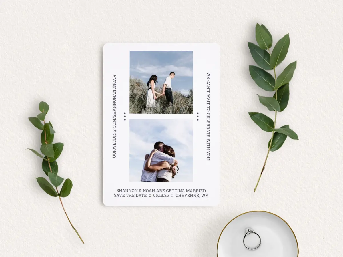 Save the Date Card with Optional Guest Addressing Service