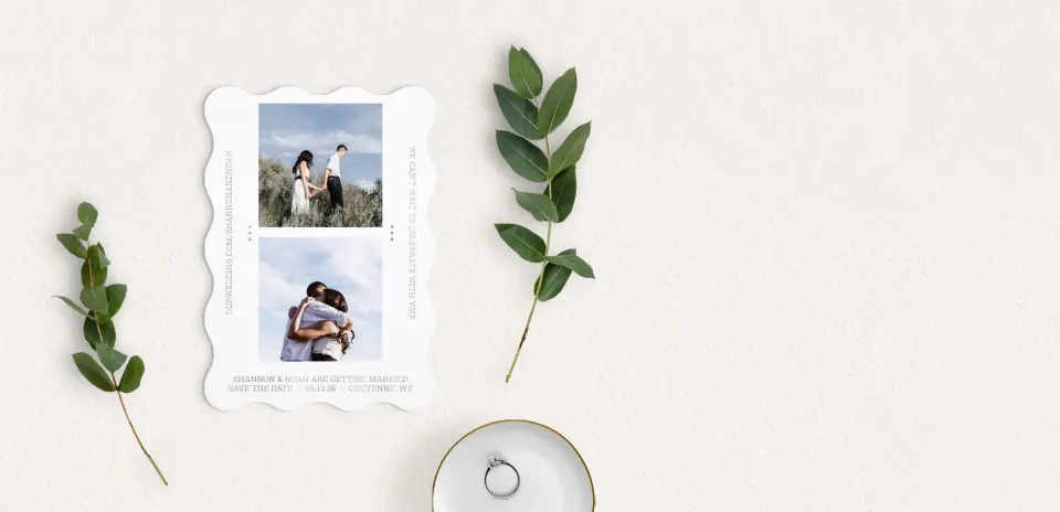 Save the Date Card with Optional Guest Addressing Service