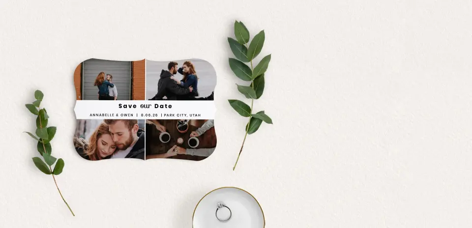 Save the Date Card with Optional Guest Addressing Service