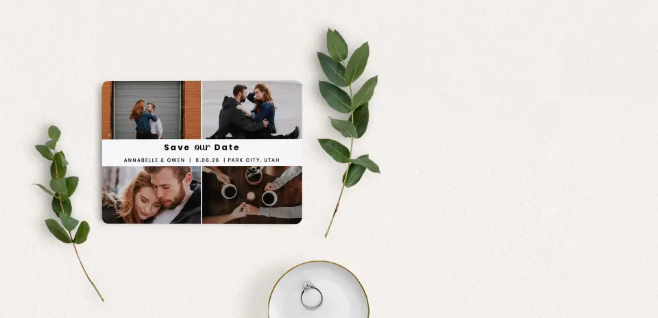 Save the Date Card with Optional Guest Addressing Service