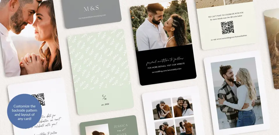 Back of Save the Date Card