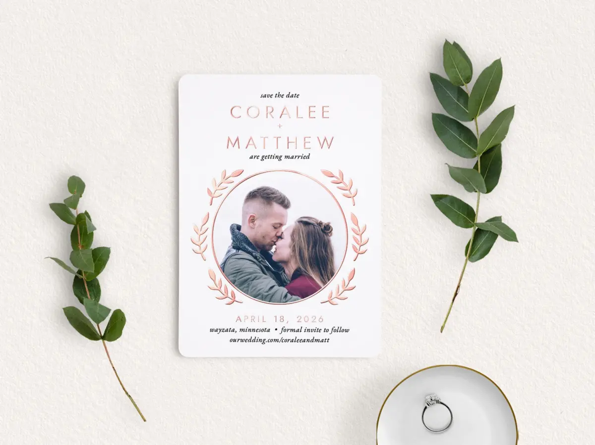 Save the Date Card with Optional Guest Addressing Service