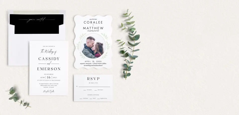 Front of Save the Date Card
