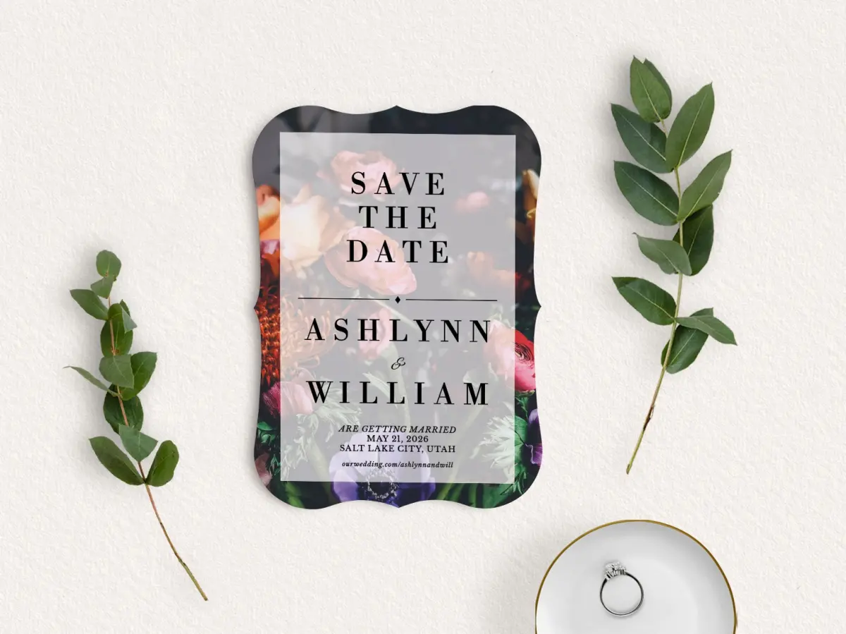 Save the Date Card with Optional Guest Addressing Service