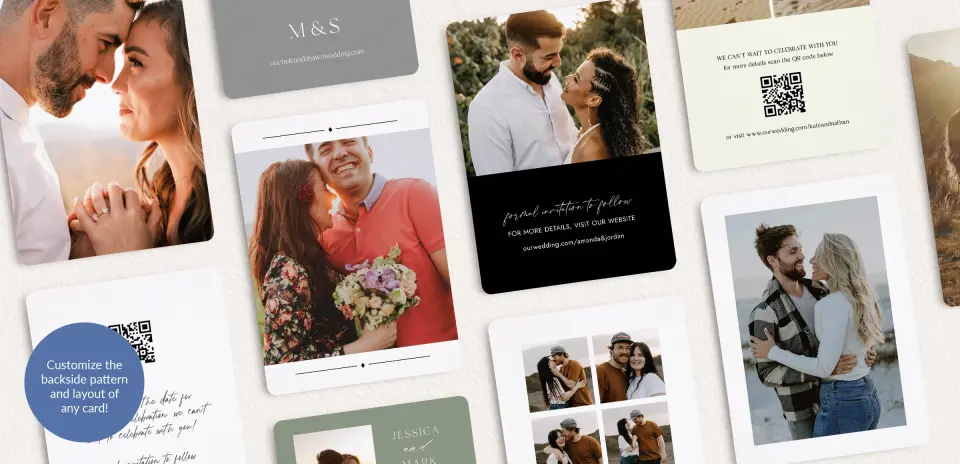 Back of Save the Date Card