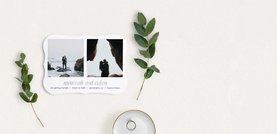 Save the Date Card with Optional Guest Addressing Service