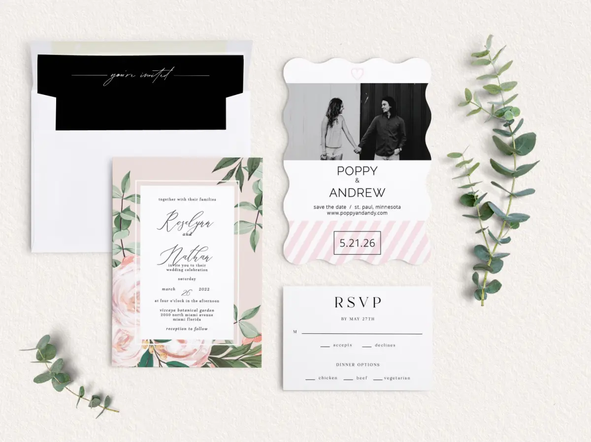 Front of Save the Date Card