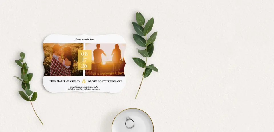 Save the Date Card with Optional Guest Addressing Service
