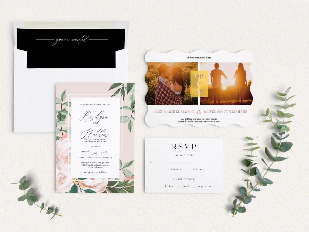 Front of Save the Date Card
