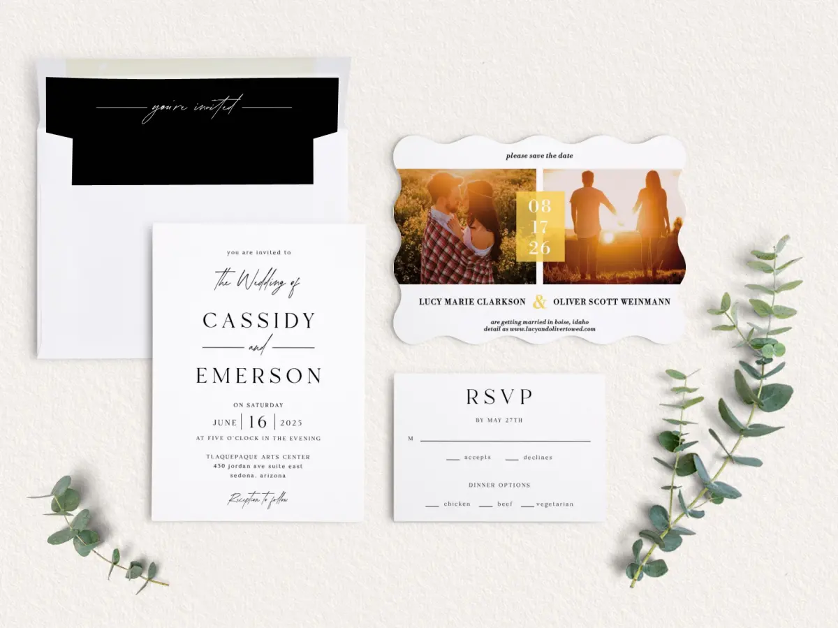 Front of Save the Date Card