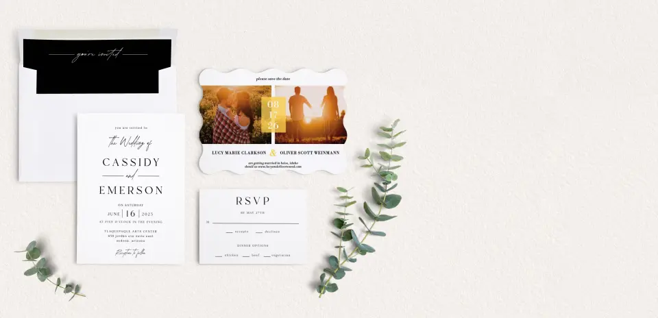 Front of Save the Date Card