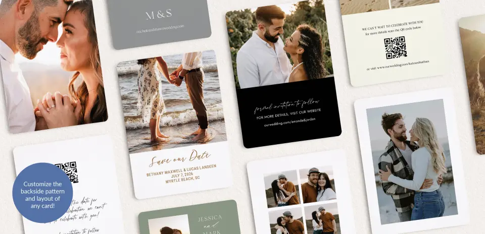 Back of Save the Date Card