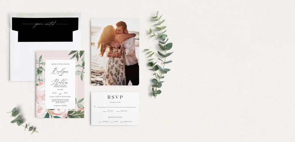 Front of Save the Date Card