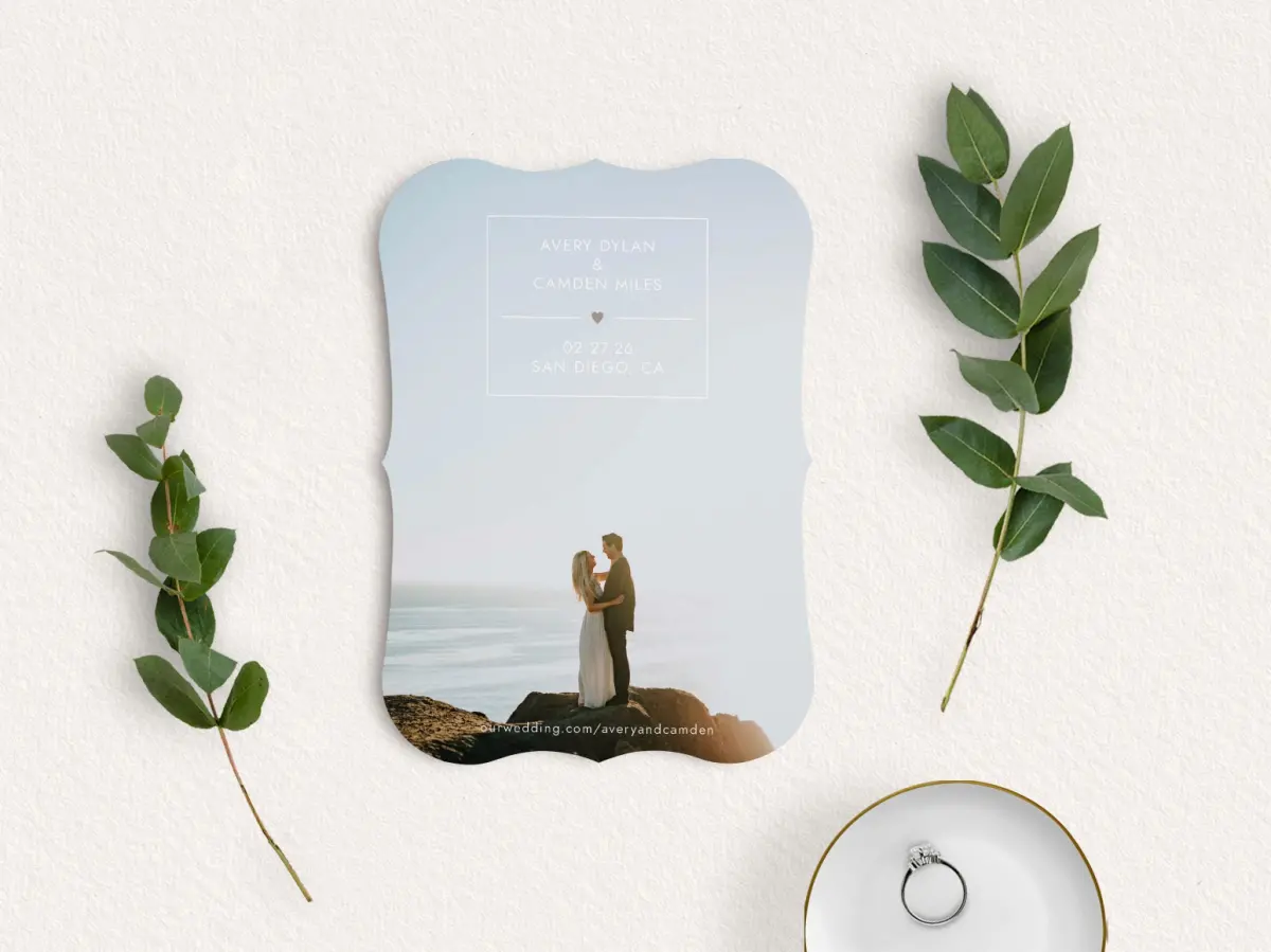 Save the Date Card with Optional Guest Addressing Service