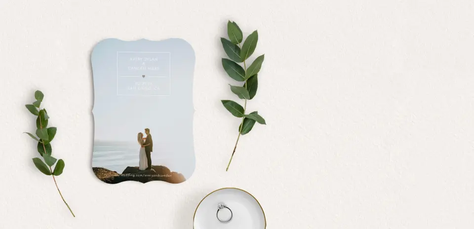 Save the Date Card with Optional Guest Addressing Service