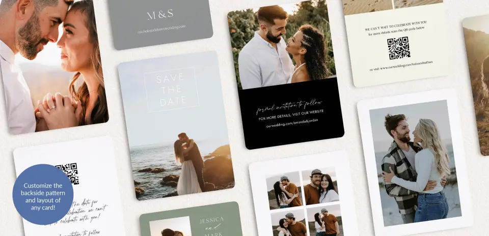 Back of Save the Date Card
