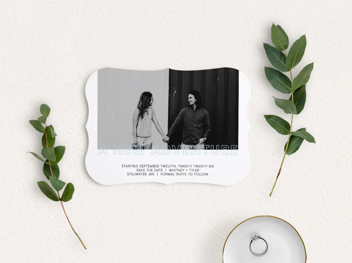 Save the Date Card with Optional Guest Addressing Service