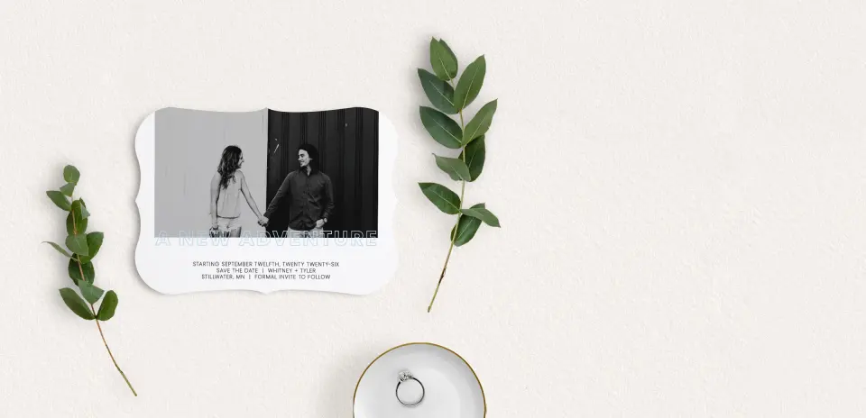 Save the Date Card with Optional Guest Addressing Service