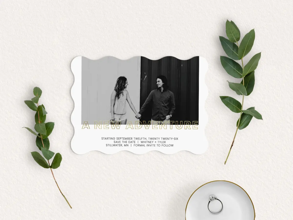 Save the Date Card with Optional Guest Addressing Service