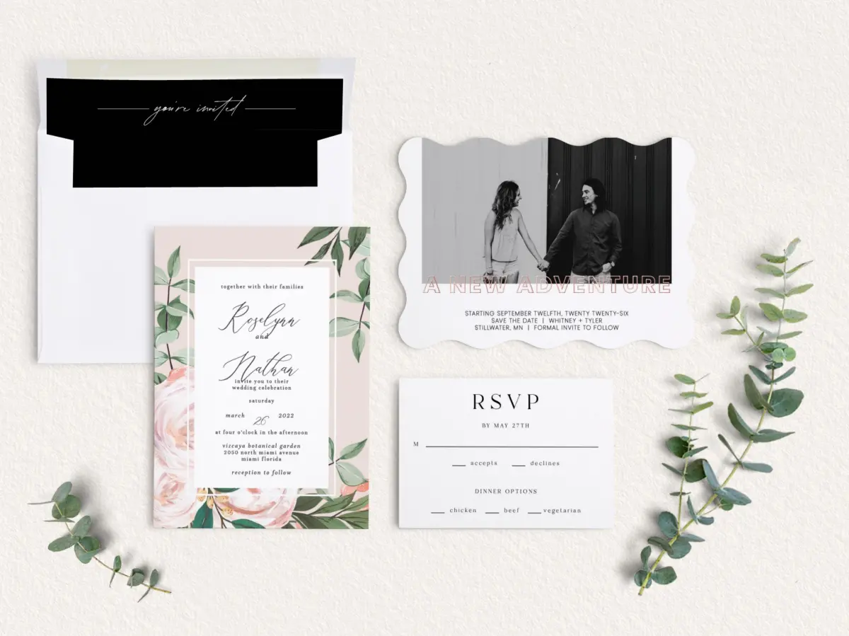 Front of Save the Date Card