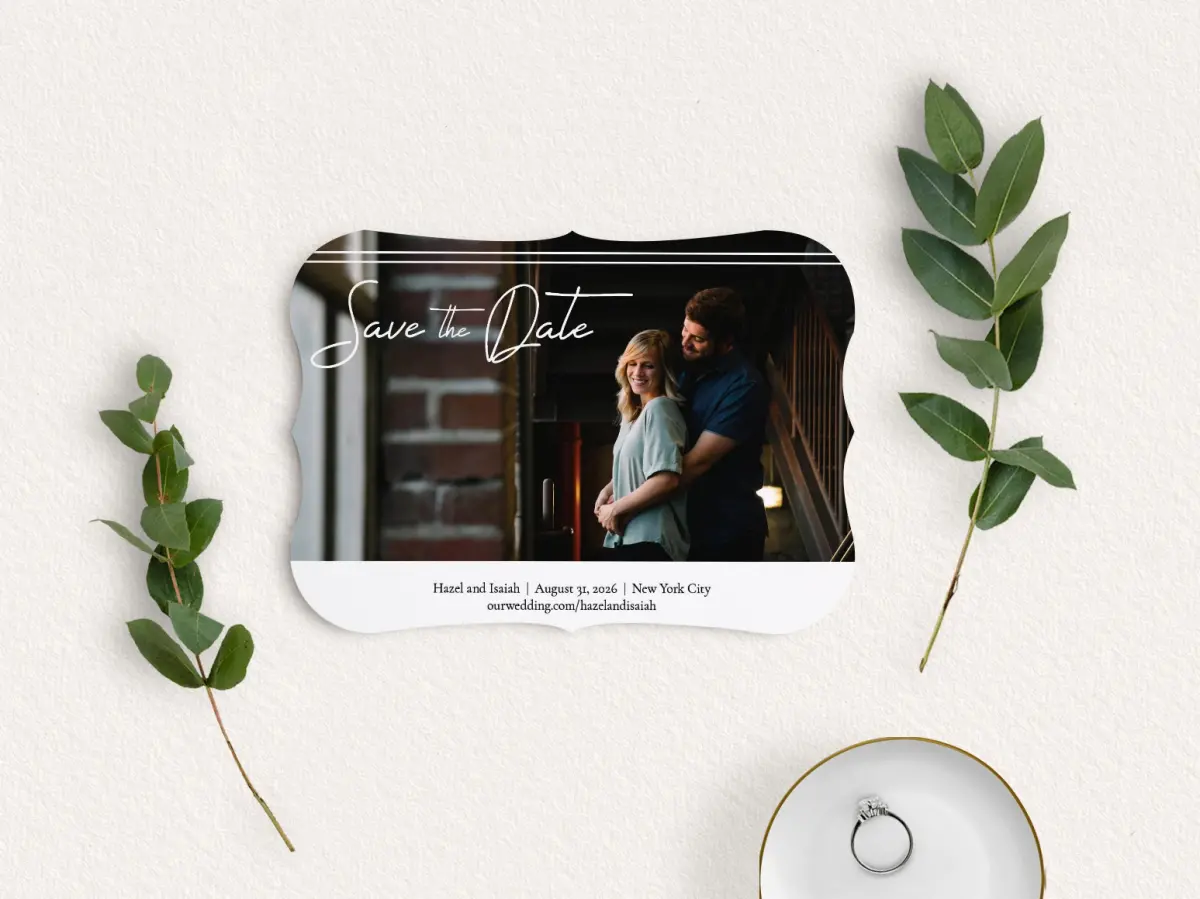 Save the Date Card with Optional Guest Addressing Service
