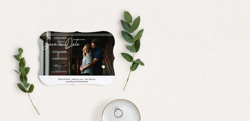 Save the Date Card with Optional Guest Addressing Service