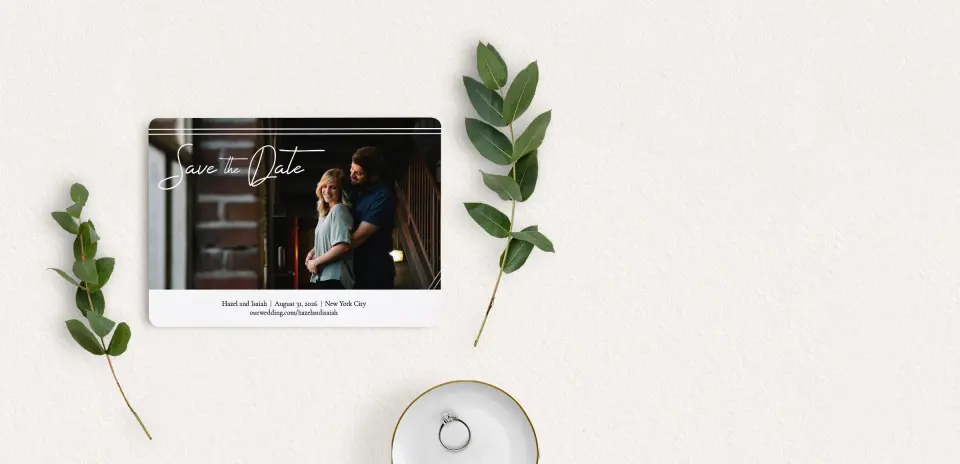 Save the Date Card with Optional Guest Addressing Service