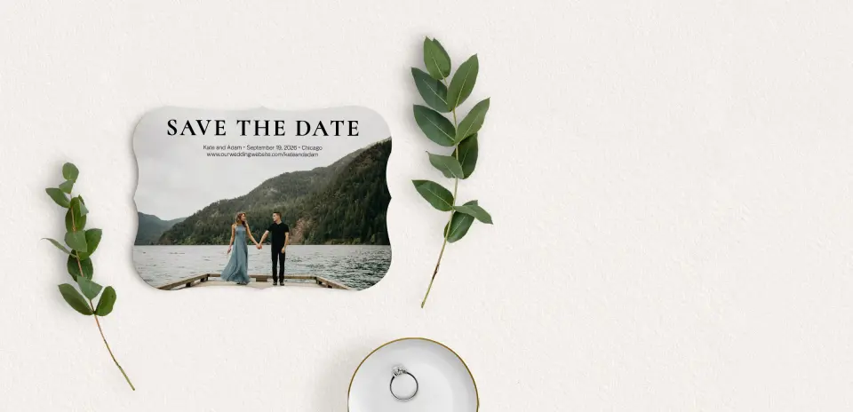 Save the Date Card with Optional Guest Addressing Service