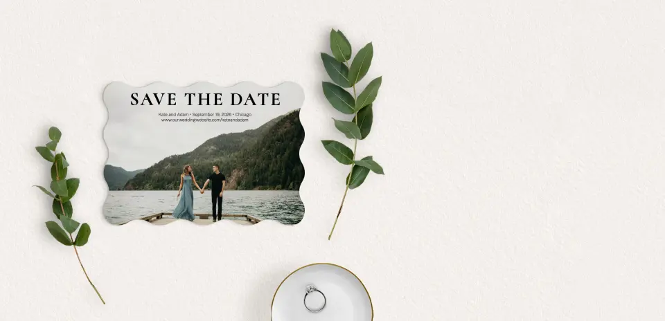Save the Date Card with Optional Guest Addressing Service