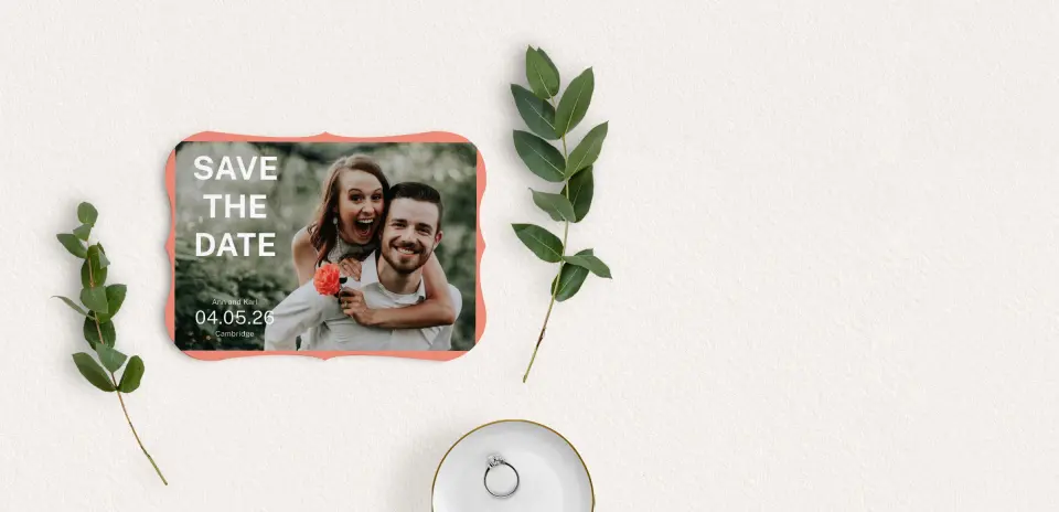 Save the Date Card with Optional Guest Addressing Service