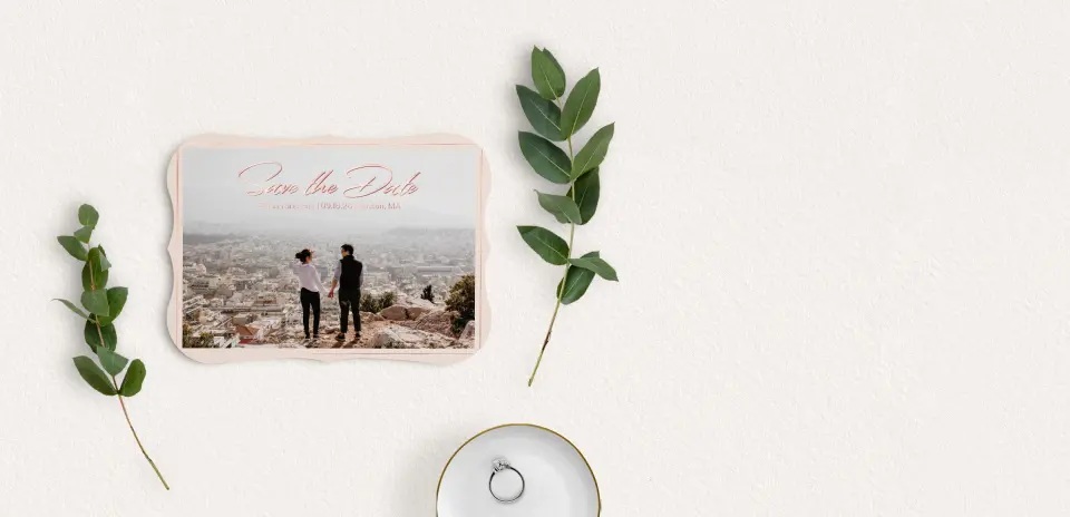 Save the Date Card with Optional Guest Addressing Service