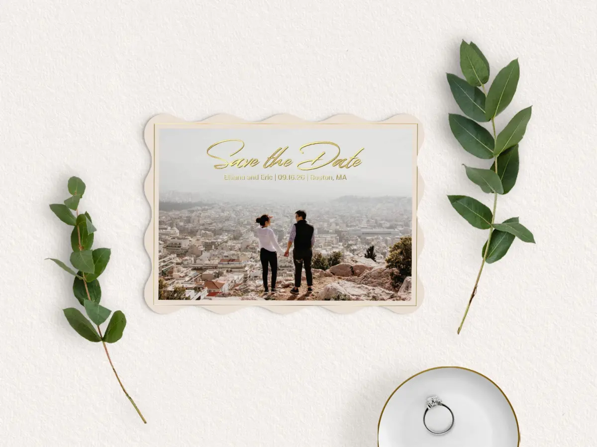 Save the Date Card with Optional Guest Addressing Service