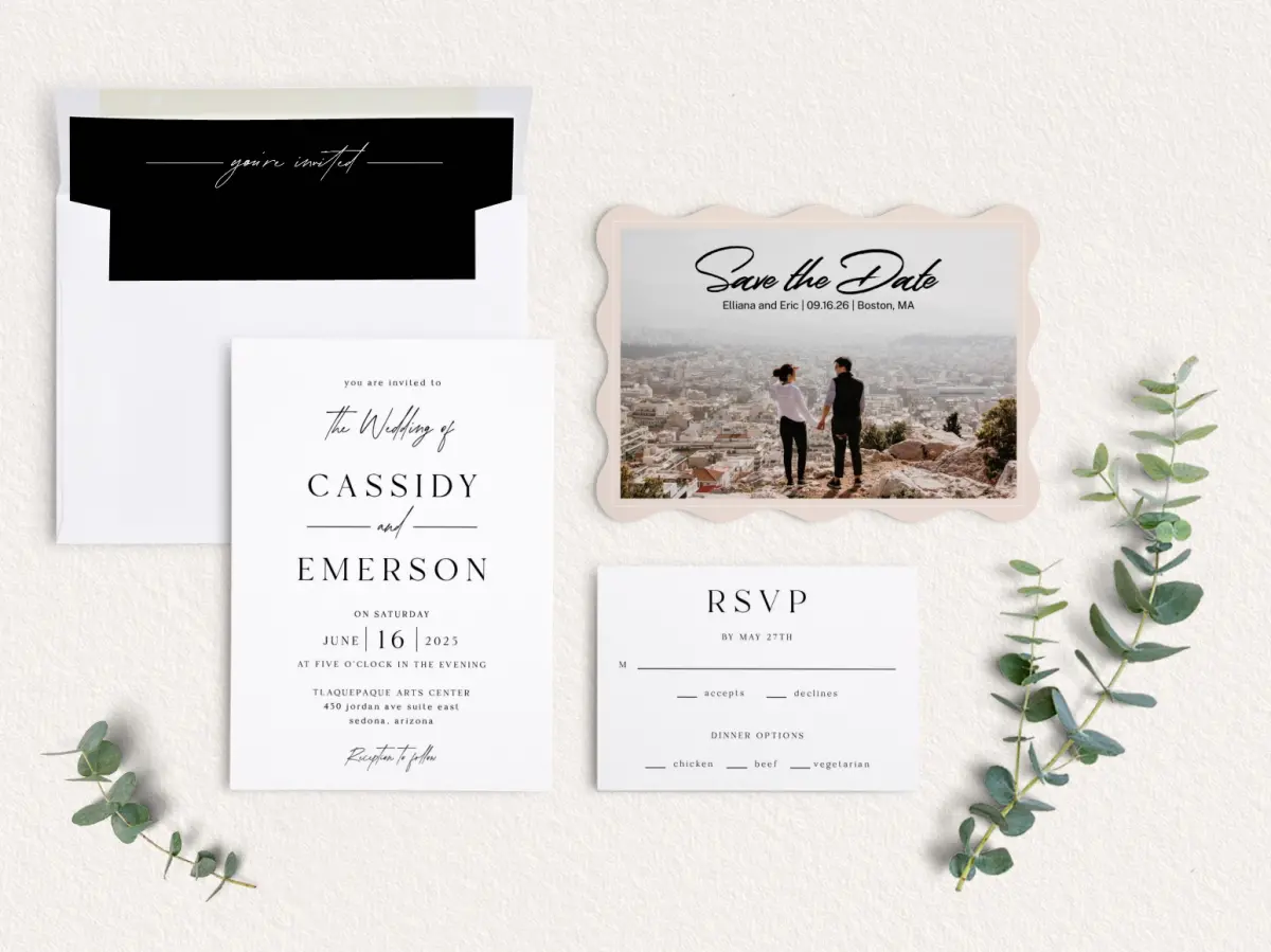 Front of Save the Date Card