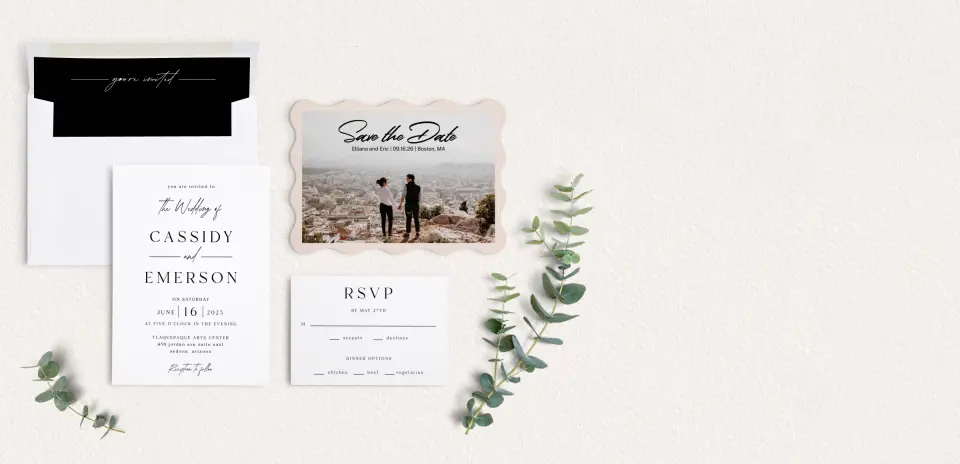Front of Save the Date Card