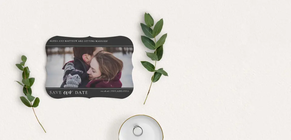 Save the Date Card with Optional Guest Addressing Service