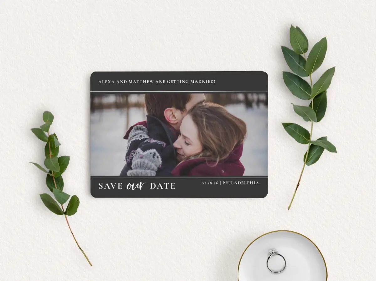 Save the Date Card with Optional Guest Addressing Service