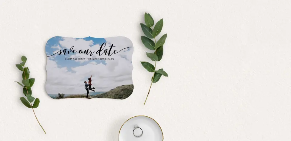 Save the Date Card with Optional Guest Addressing Service
