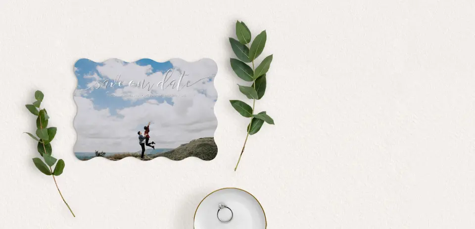 Save the Date Card with Optional Guest Addressing Service